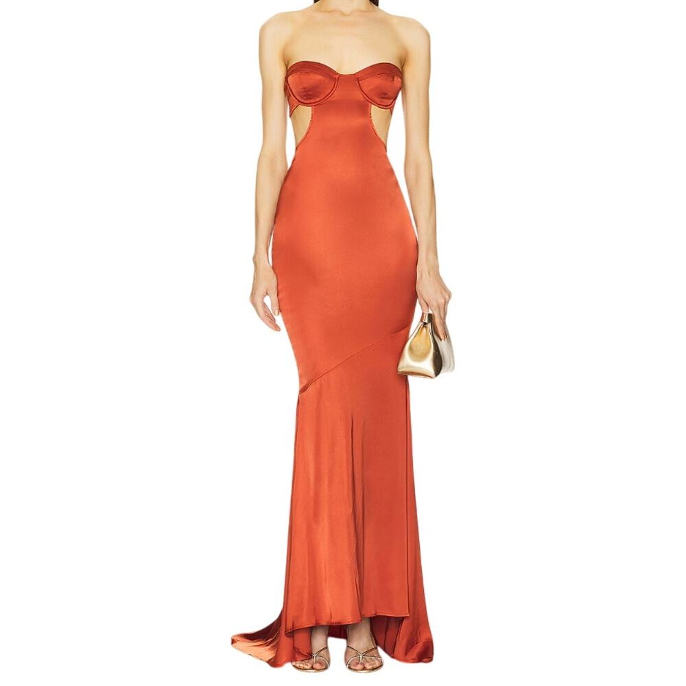 Michael Costello x REVOLVE Alina Gown in Copper, Size M